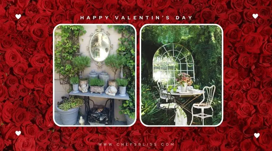 valentine’s day garden outdoor mirror ideas