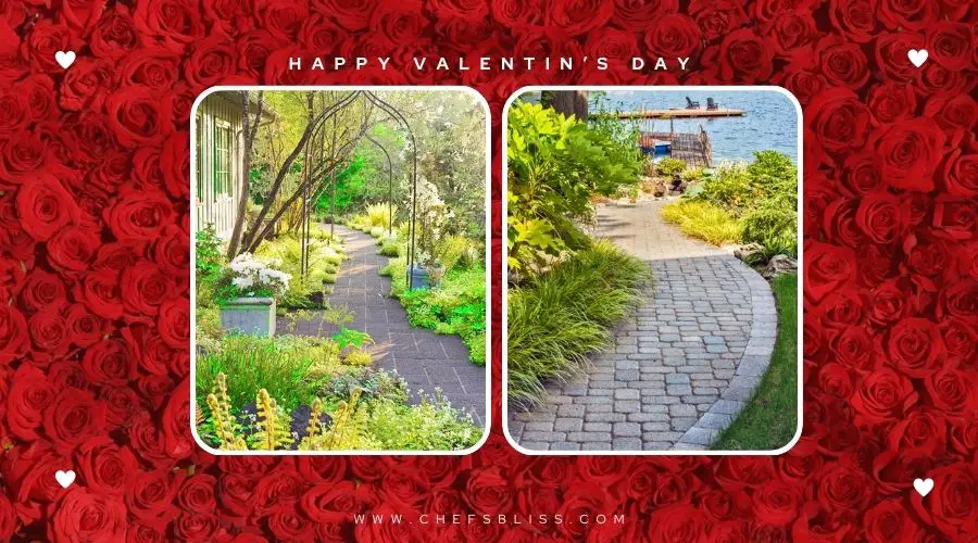 valentine’s day garden pathway pavers ideas