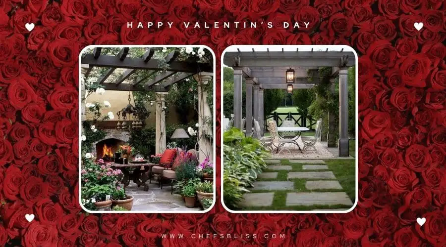 valentine’s day garden pergola ideas