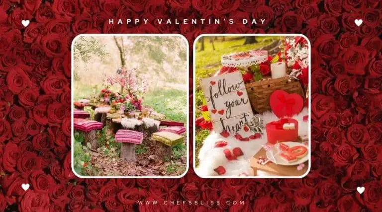 valentine’s day garden picnic setup ideas