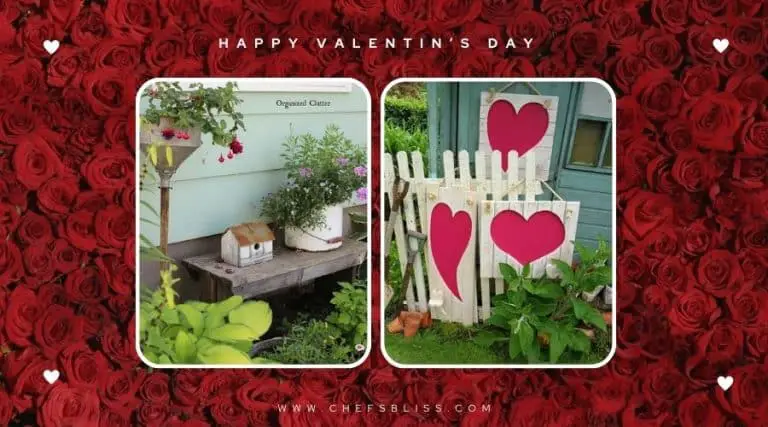 valentine’s day garden rustic decor ideas