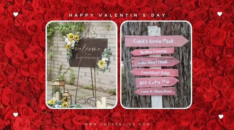 valentine’s day garden rustic sign ideas