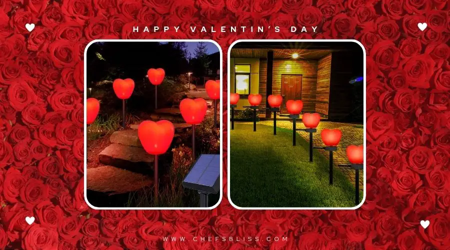 valentine’s day garden solar lanterns ideas