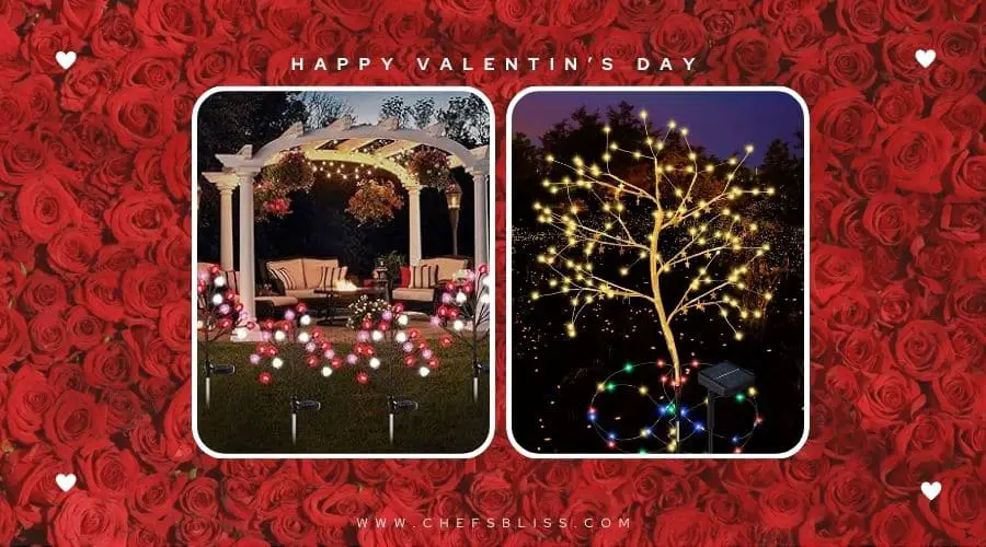valentine’s day garden solar lanterns ideas