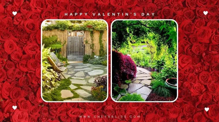 valentine’s day garden stone path ideas