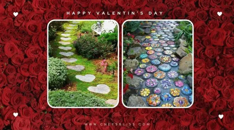 valentine’s day garden stone path ideas