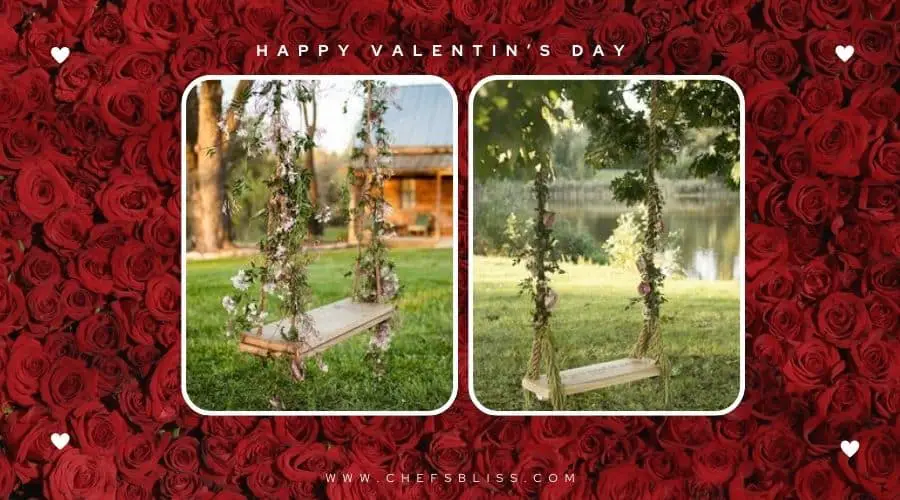valentine’s day garden tree swing ideas