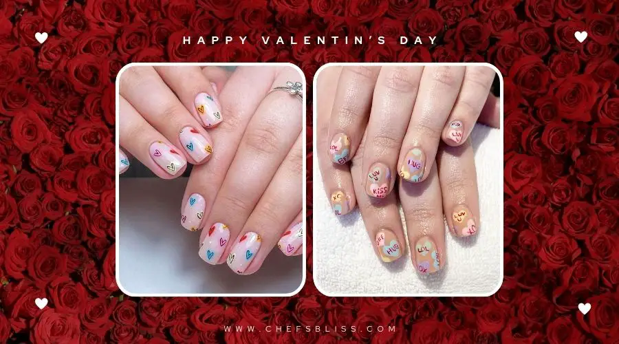 valentine’s day geometric nail design ideas