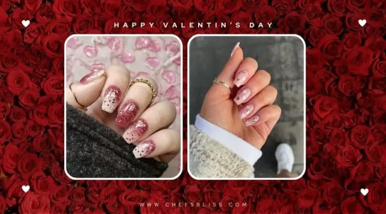valentine’s day glitter ombre nail ideas