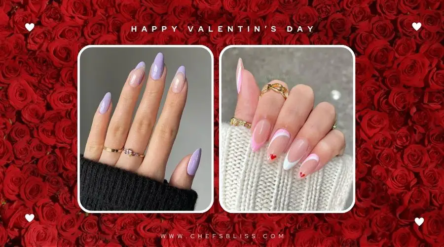 valentine’s day glossy gradient nail ideas