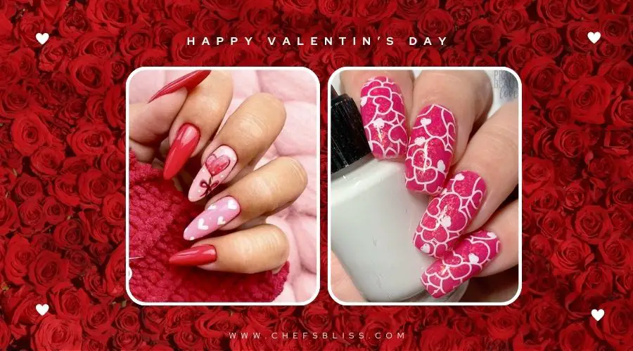 valentine’s day glossy nail ideas