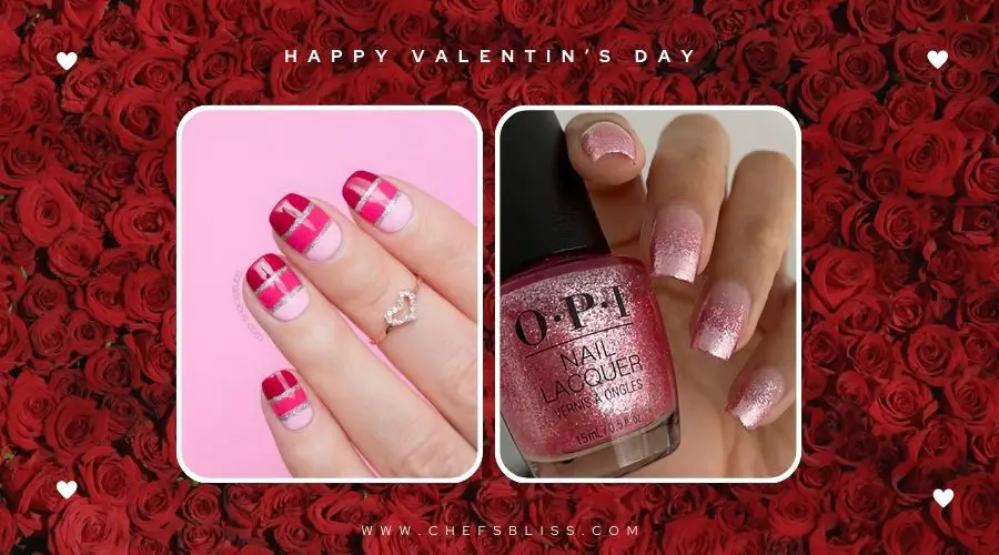 valentine’s day gradient love nail ideas