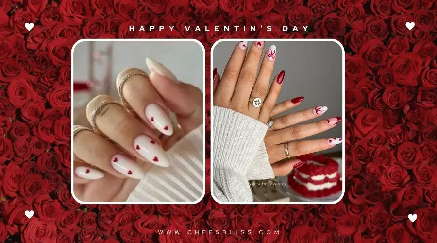 valentine’s day gradient sparkle nail ideas