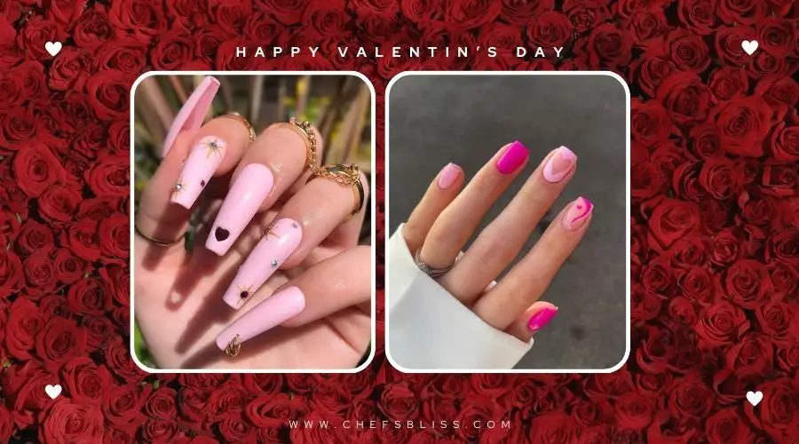 valentine’s day heart cutout nail ideas