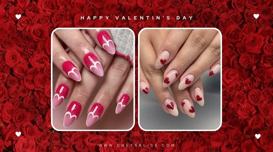 valentine’s day heart nail ideas