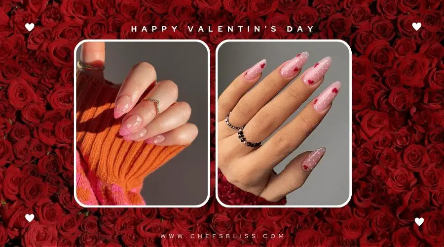 valentine’s day heart tip nail ideas