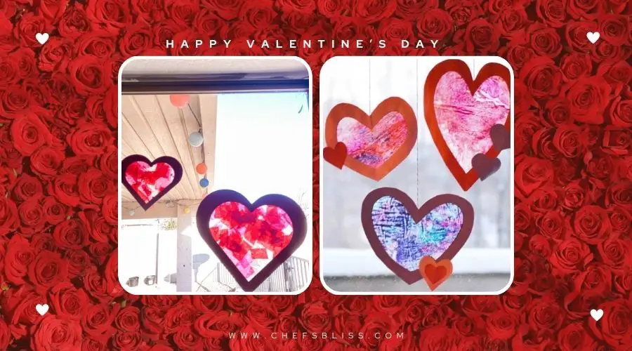 valentine’s day homemade suncatcher ideas