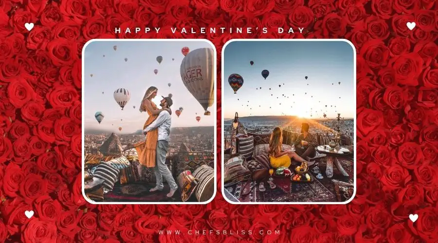 valentine’s day hot air balloon and picnic ideas