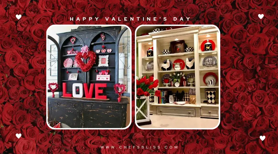 valentine’s day hutch decor ideas