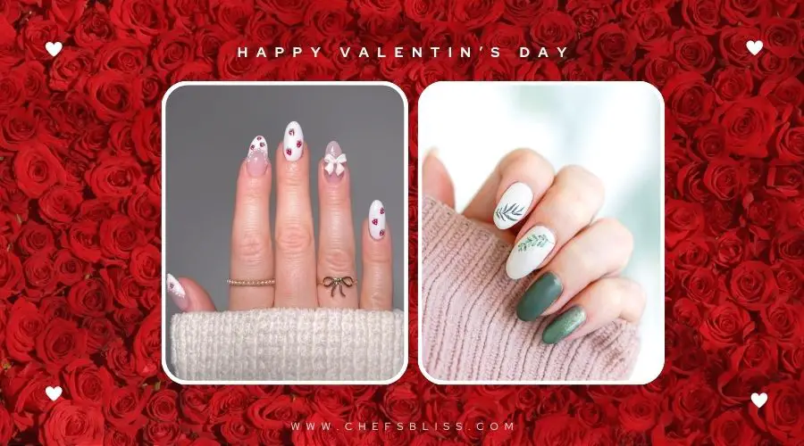 valentine’s day lace nail ideas