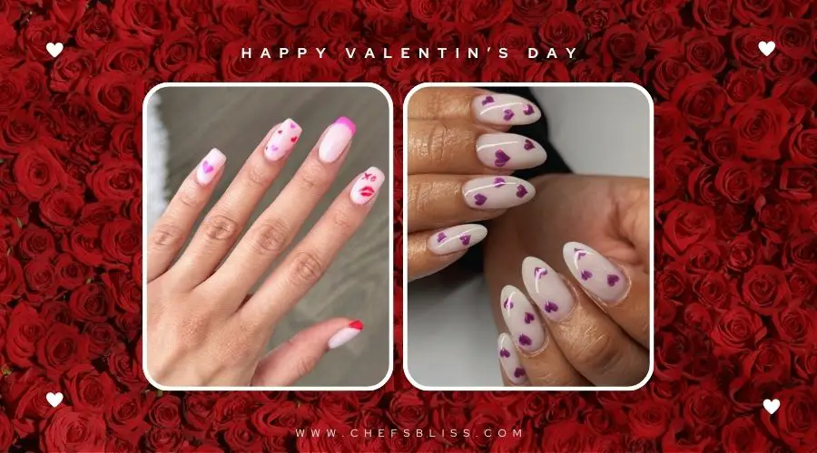 valentine’s day love bird nail ideas