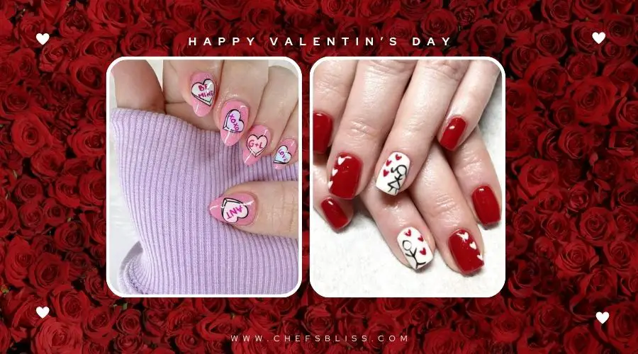 valentine’s day love themed nail design ideas