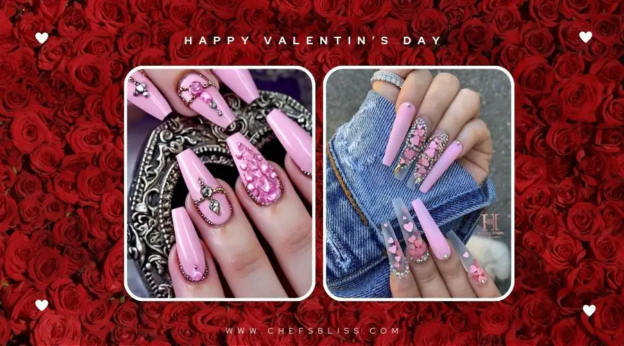 valentine’s day luxurious nail ideas