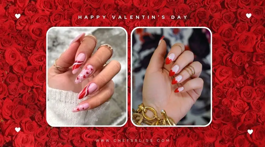 valentine’s day marble nail ideas