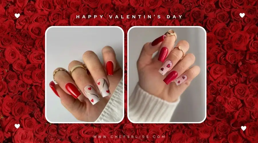 valentine’s day matte nail design ideas