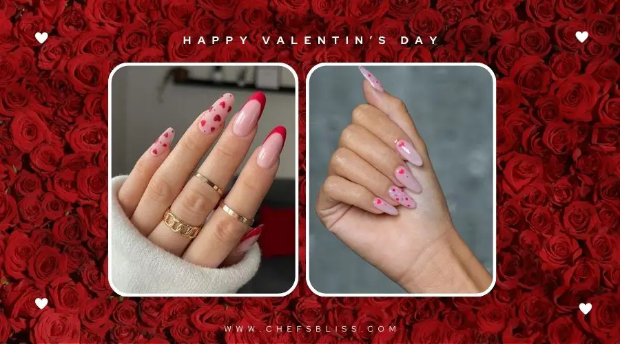 valentine’s day pastel heart nail design ideas