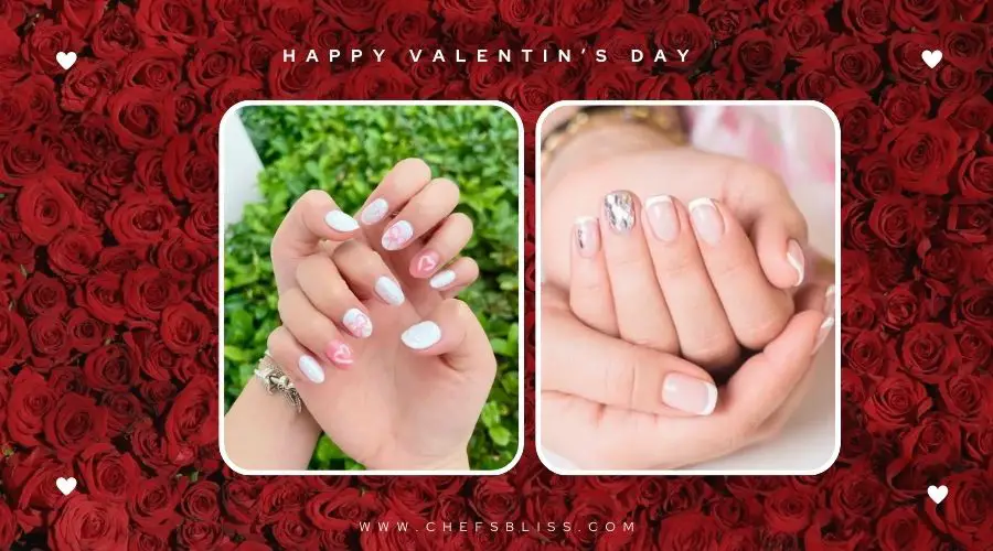 valentine’s day pastel marble nail design ideas