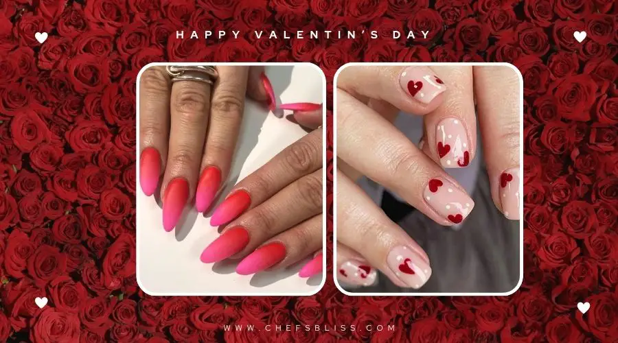 valentine’s day pastel ombre glitter nail ideas