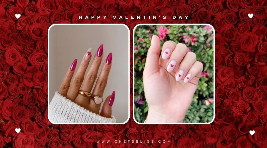 valentine’s day pink love nail ideas