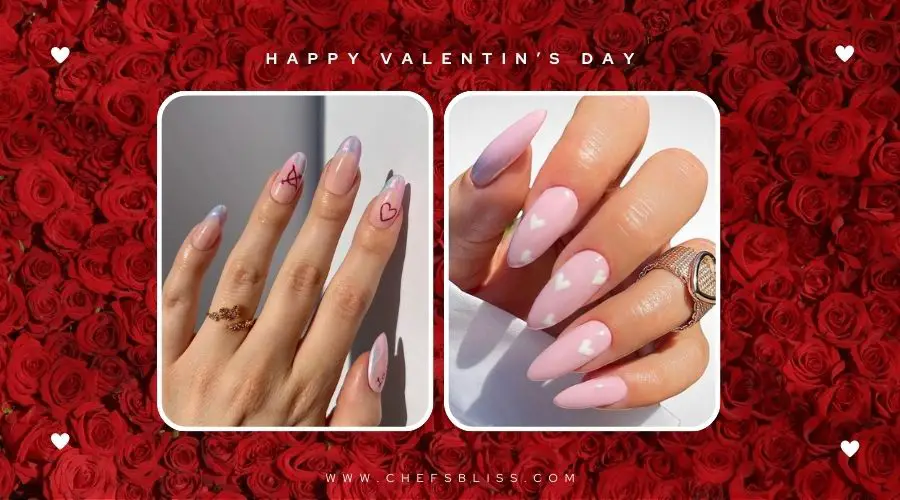 valentine’s day pink matte nail ideas