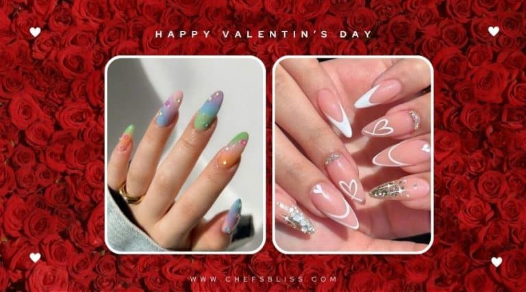valentine’s day rhinestone nail ideas