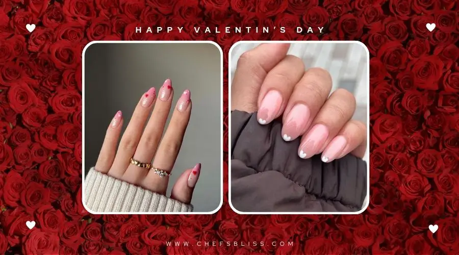 valentine’s day romantic ombre nail ideas