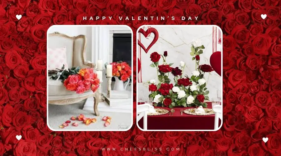 valentine’s day rose decor ideas