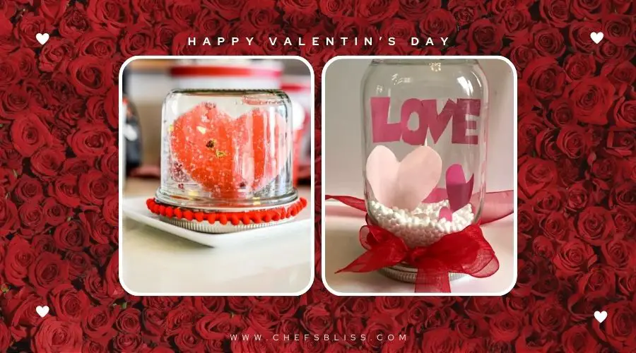 valentine’s day snow globe making ideas