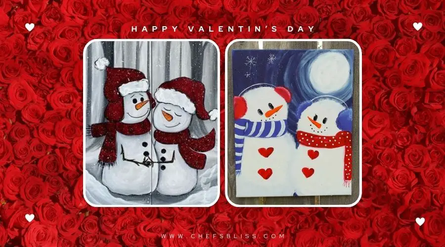 valentine’s day snow painting ideas