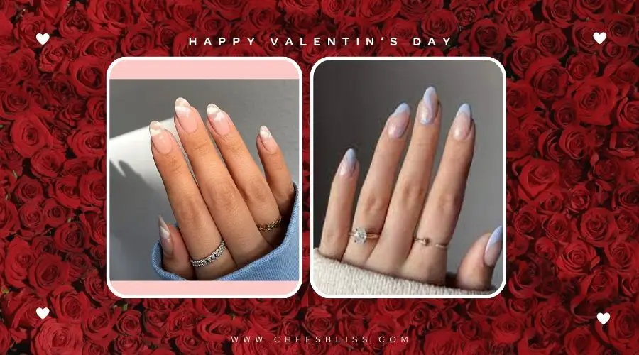 valentine’s day soft ombre glitter nail ideas