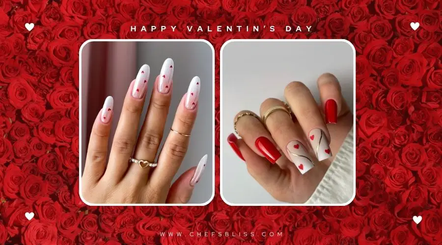 valentine’s day soft peach nail ideas