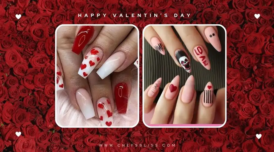 valentine’s day soft peachy nail ideas