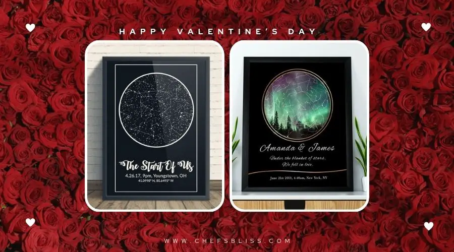 valentine’s day star map print gift ideas