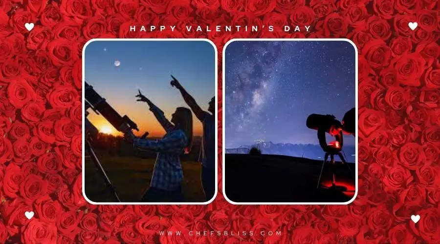 valentine’s day stargazing with telescope ideas