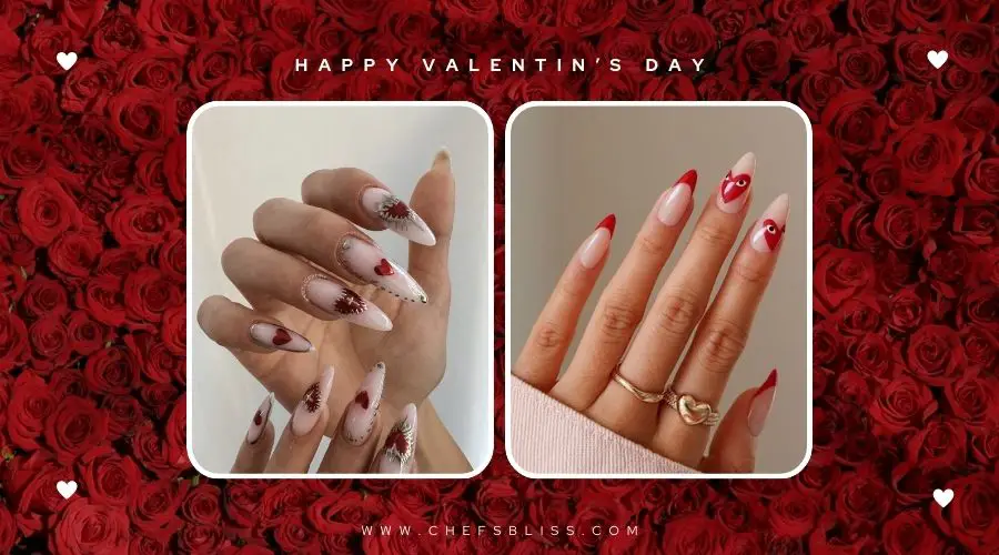 valentine’s day stiletto nail design ideas