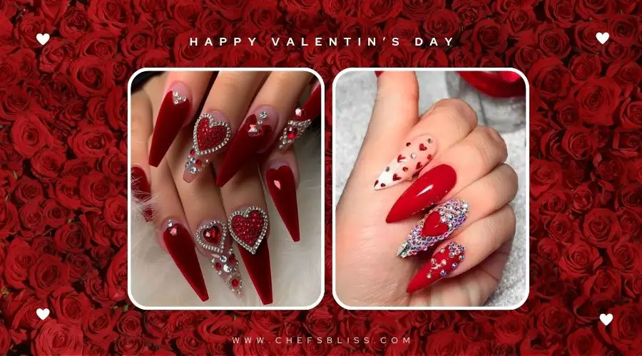 valentine’s day stiletto nail ideas