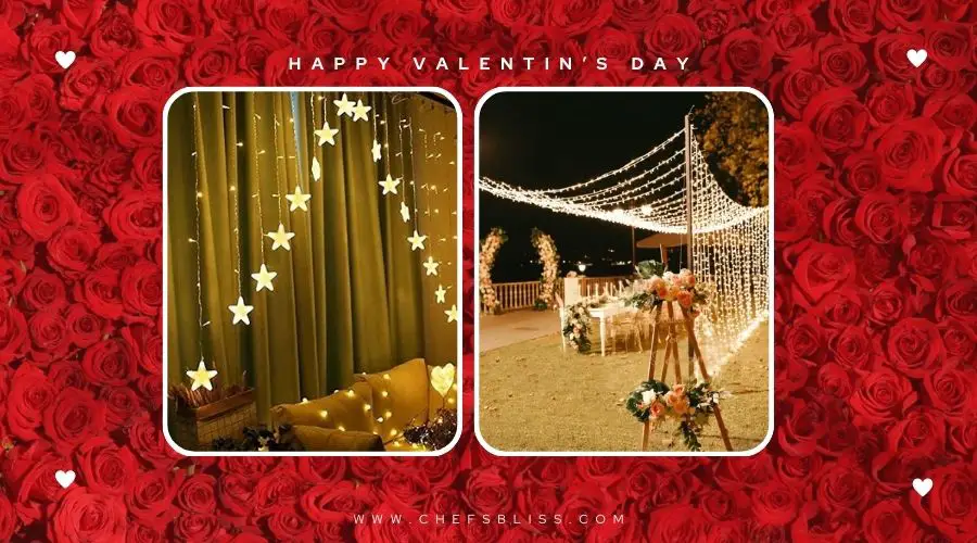 valentine’s day string light decor ideas