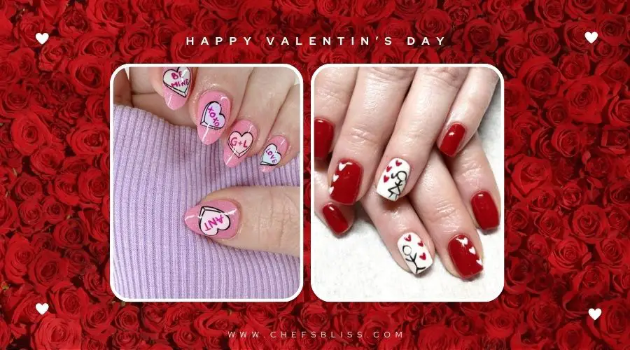 valentine’s day sweet love nail ideas