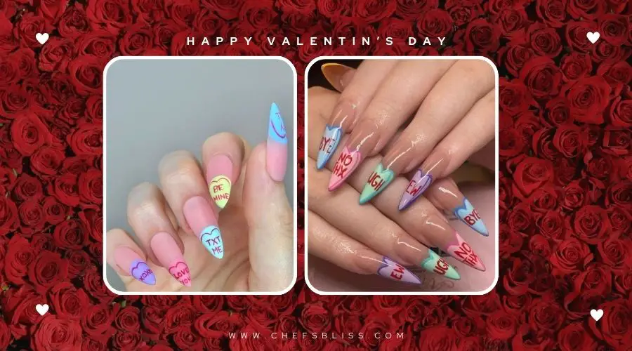 valentine’s day sweet pastel nail ideas