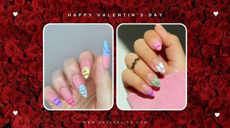 valentine’s day sweetheart candy nail ideas